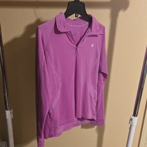 Champion Women's Pink Quarter-Zip Hoodie